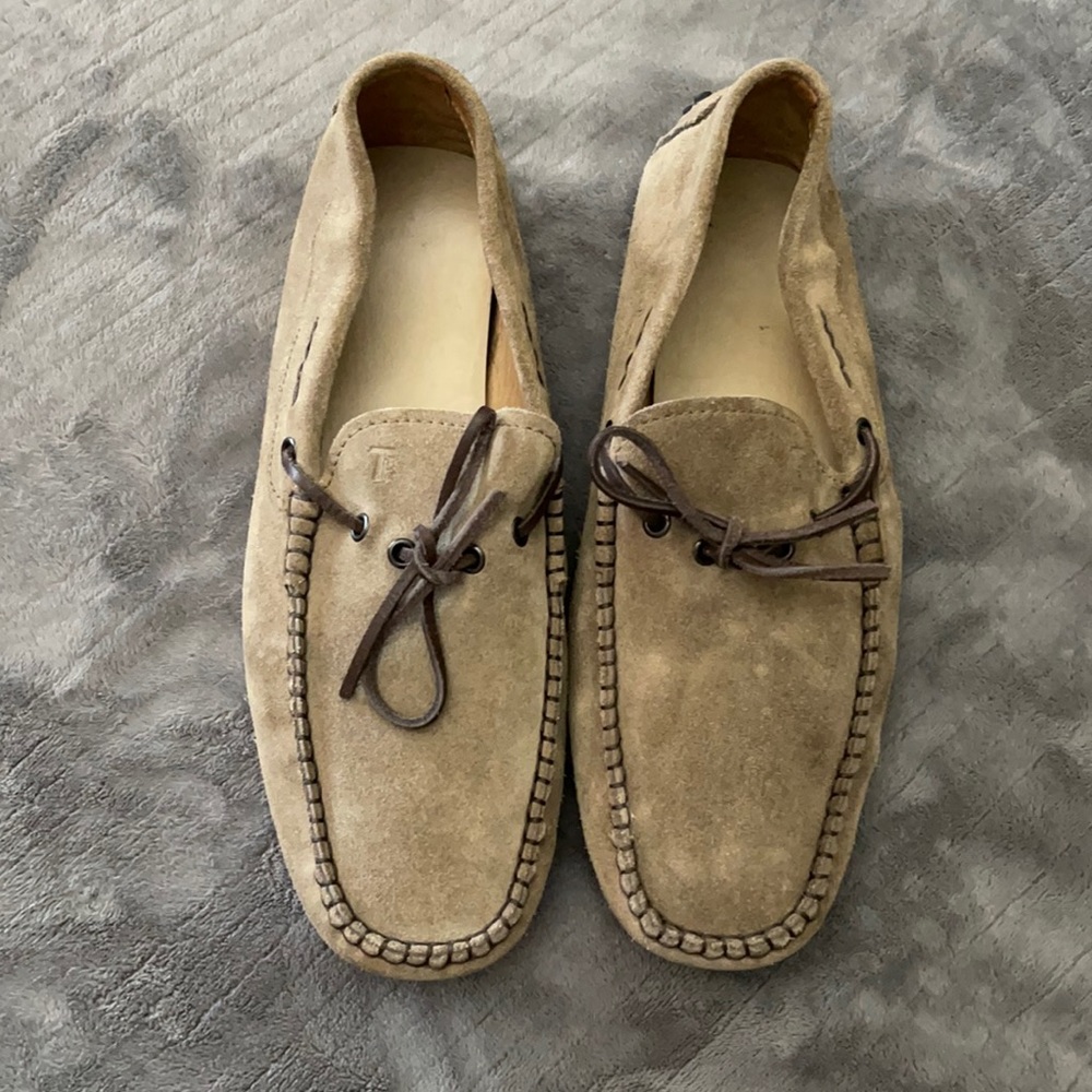 TODS Loafers Taupe suede men’s Size 7